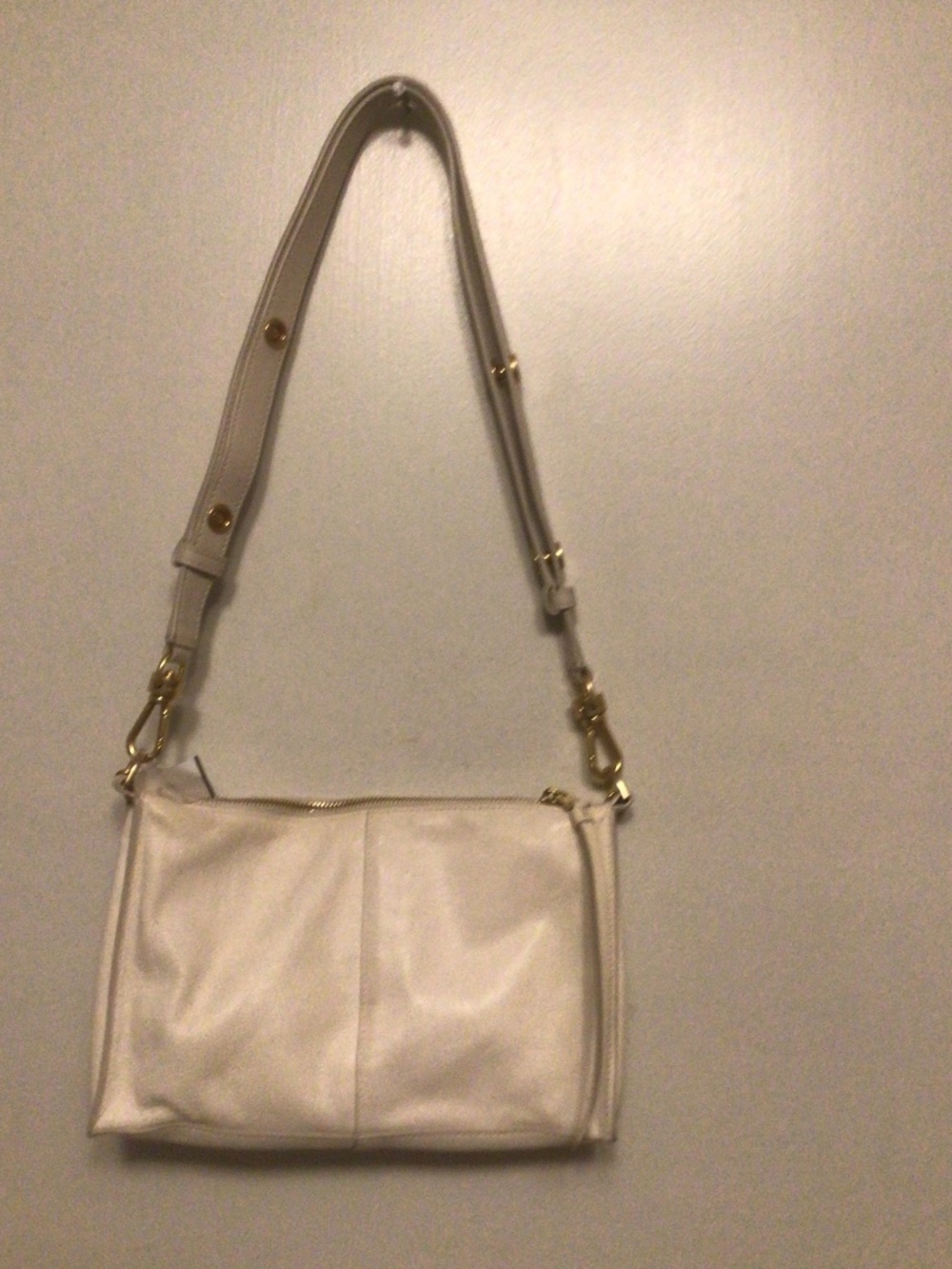 All Saints leather purse with GOLDTONE chain as well as adjustable leather stra